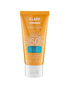 Солнцезащитный крем для лица с тональным эффектом IMMUN SUN SPF50 Face Foundation Cream 50мл Klapp