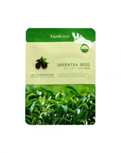 FarmStay Тканевая маска для лица с экстрактом семян зеленого чая 23мл Farmstay