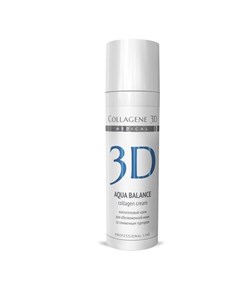 Коллаген 3Д AQUA BALANCE Крем для лица с гиалуроновой килотой восстановление тургора и эластичности  Collagene 3d