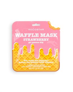 Маска вафельная тонизирующая для лица Клубничный фреш Waffle Mask Strawberry 40 г Kocostar