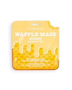 Маска вафельная питательная для лица Медовое удовольствие Waffle Mask Honey 40 г Kocostar