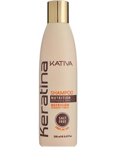 Шампунь укрепляющий с кератином для всех типов волос KERATINA 250 мл Kativa