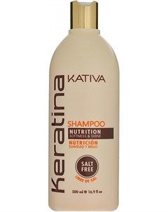 Шампунь укрепляющий с кератином для всех типов волос KERATINA 500 мл Kativa