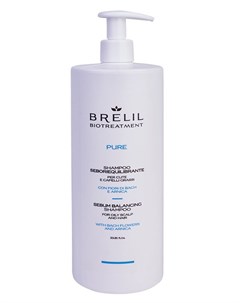 Шампунь для жирных волос BIOTREATMENT PURE SEBO BALANCING Shampoo 1000 мл Brelil professional