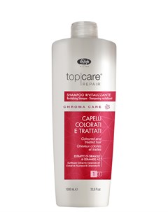 Шампунь оживляющий для окрашенных волос Top Care Repair Chroma Care Revitalizing Shampoo 1000 мл Lisap milano