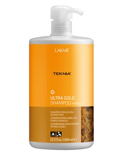Шампунь для поддержания оттенка окрашенных волос золотистый ULTRA GOLD SHAMPOO 1000 мл Lakme