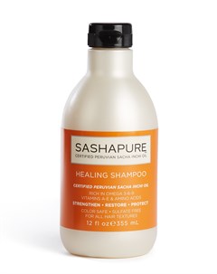 Шампунь восстанавливающий бессульфатный для волос с натуральными маслами Healing Shampoo 350 мл Sashapure
