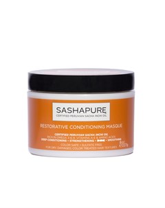 Маска восстанавливающая бессульфатная для волос с натуральными маслами Conditioning Masque 227 мл Sashapure