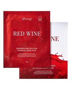 Маска гидрогелевая с экстрактом красного вина для лица RED WINE REGENERATING SOLUTION HYDROGEL MASK  Esthetic house