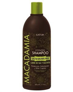 Шампунь интенсивный увлажняющий для нормальных и поврежденных волос MACADAMIA 500 мл Kativa
