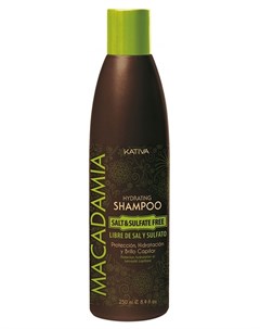 Шампунь интенсивный увлажняющий для нормальных и поврежденных волос MACADAMIA 250 мл Kativa