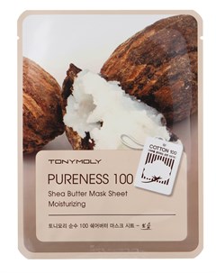 Маска с маслом ши для лица Pureness 100 Shea Butter Mask Sheet 21 мл Tony moly