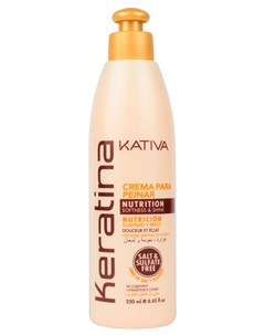 Крем укрепляющий с кератином для укладки для всех типов волос KERATINA 250 мл Kativa