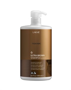 Шампунь для поддержания оттенка окрашенных волос коричневый ULTRA BROWN SHAMPOO 1000 мл Lakme