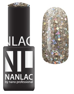 2165 гель лак для ногтей золотой бриллиант NANLAC 6 мл Nano professional