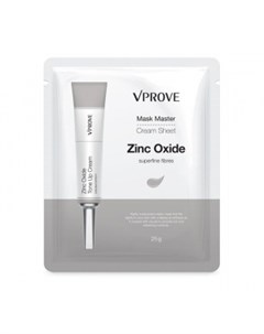 Осветляющая кремовая маска для лица с оксидом цинка Mask Master Cream Sheet Zinc Oxide Vprove (корея)