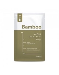 Витаминная тканевая маска для лица с бамбуком Phyto Therapy Mask Sheet Alpha Lipoic Acid Energy Vprove (корея)
