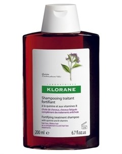 Шампунь Quinine Shampooing с Экстрактом Хинина Укрепляющий для Всех Типов Волос 200 мл Klorane