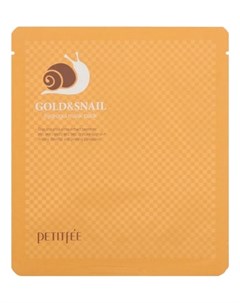 Маска Gold Snail Hydrogel Mask Pack Гидрогелевая для Лица с Золотом и Муцином Улитки 30г Petitfee