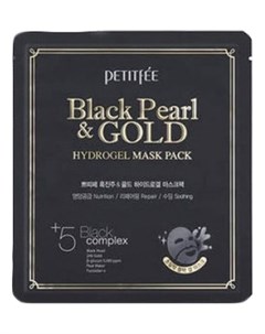 Маска Black Pearl Gold Hydrogel Mask Pack Гидрогелевая для Лица с Черным Жемчугом и Золотом 32г Petitfee