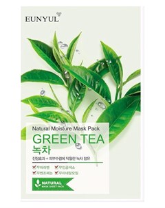 Маска Тканевая с Экстрактом Зеленого Чая Natural Moisture Mask Pack Green Tea 22 мл Eunyul