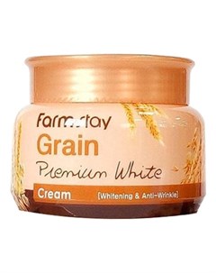 Крем Grain Premium White Cream Осветляюшщий с Маслом Ростков Пшеницы 100г Farmstay