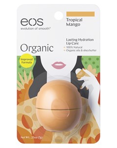 Бальзам для Губ Smooth Sphere Lip Balm Tropical Mango на Картонной Подложке 7г Eos