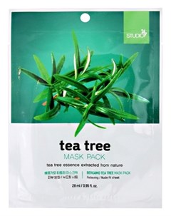 Маска Tea Tree Mask Pack Тканевая для Лица с Экстрактом Чайного Дерева 28 мл Bergamo
