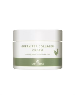 Крем Green Tea Collagen Cream Успокаивающий на Основе Коллагена и Экстракта Зелёного Чая 50 мл The skin house