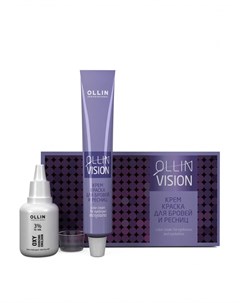 Крем Краска Vision Eyebrows Color Cream для Бровей и Ресниц Графит в Наборе 20 мл Ollin professional