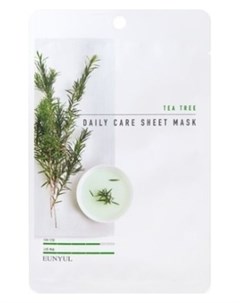 Маска Tea Tree Daily Care Sheet Mask Тканевая для Лица с Экстрактом Чайного Дерева 22г Eunyul