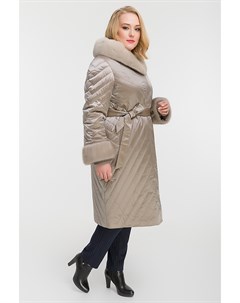 Женское стеганое пальто на большой размер Garioldi