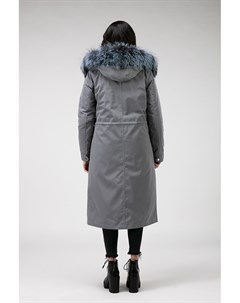 Длинное демисезонное пальто на верблюжьей шерсти с чернобуркой Garioldi
