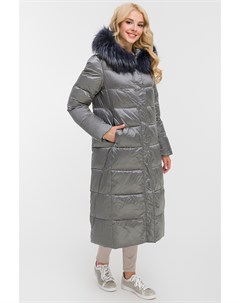 Длинное женское пальто осень зима с капюшоном Evacana