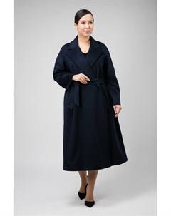 Классическое пальто на запахе с английским воротником для большого размера Teresa tardia