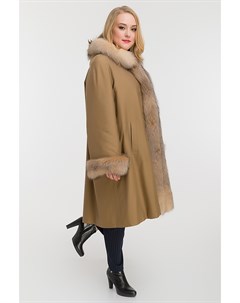 Длинное женское зимнее пальто на меху на большой размер Rolf schulte