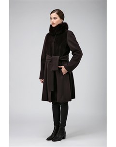 Комбинированное приталенное пальто из Италии Teresa tardia
