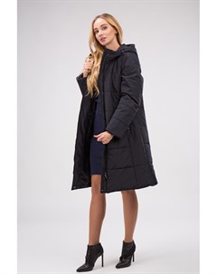 Стеганое длинное женское пальто из Финляндии с капюшоном Dixi-coat