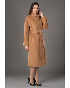 Демисезонное женское кашемировое пальто с поясом Bella bicchi