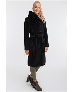 Длинное пальто из альпака с капюшоном Elisabetta