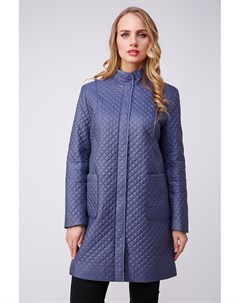 Женское пальто синего цвета на синтепоне Албана
