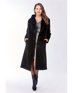 Пальто на высокий рост из альпака с капюшоном Elisabetta