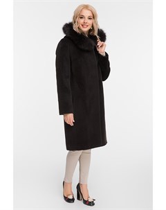 Утепленное пальто осень зима с мехом лисы Leoni bourget