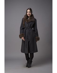 Женское зимнее пальто с меховым воротником из куницы Garioldi