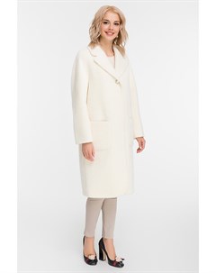 Женское пальто кокон до колена из альпака Elisabetta
