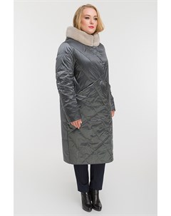 Длинное прямое демисезонное пальто для больших размеров Garioldi