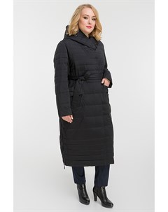 Осенне зимнее длинное женское пальто на большой размер Албана