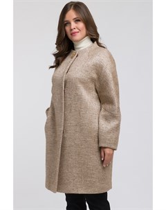 Шерстяное пальто О силуэта для больших размеров Elisabetta