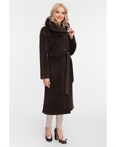 Женское длинное пальто с капюшоном из альпака сури Elisabetta