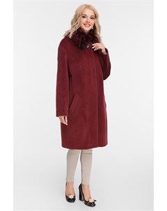 Утепленное женское пальто осень зима с мехом Leoni bourget
